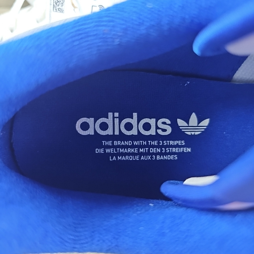 adidas Men's Originals Forum Low CL Shoes Core White/Royal Blue - Picture 13 of 13